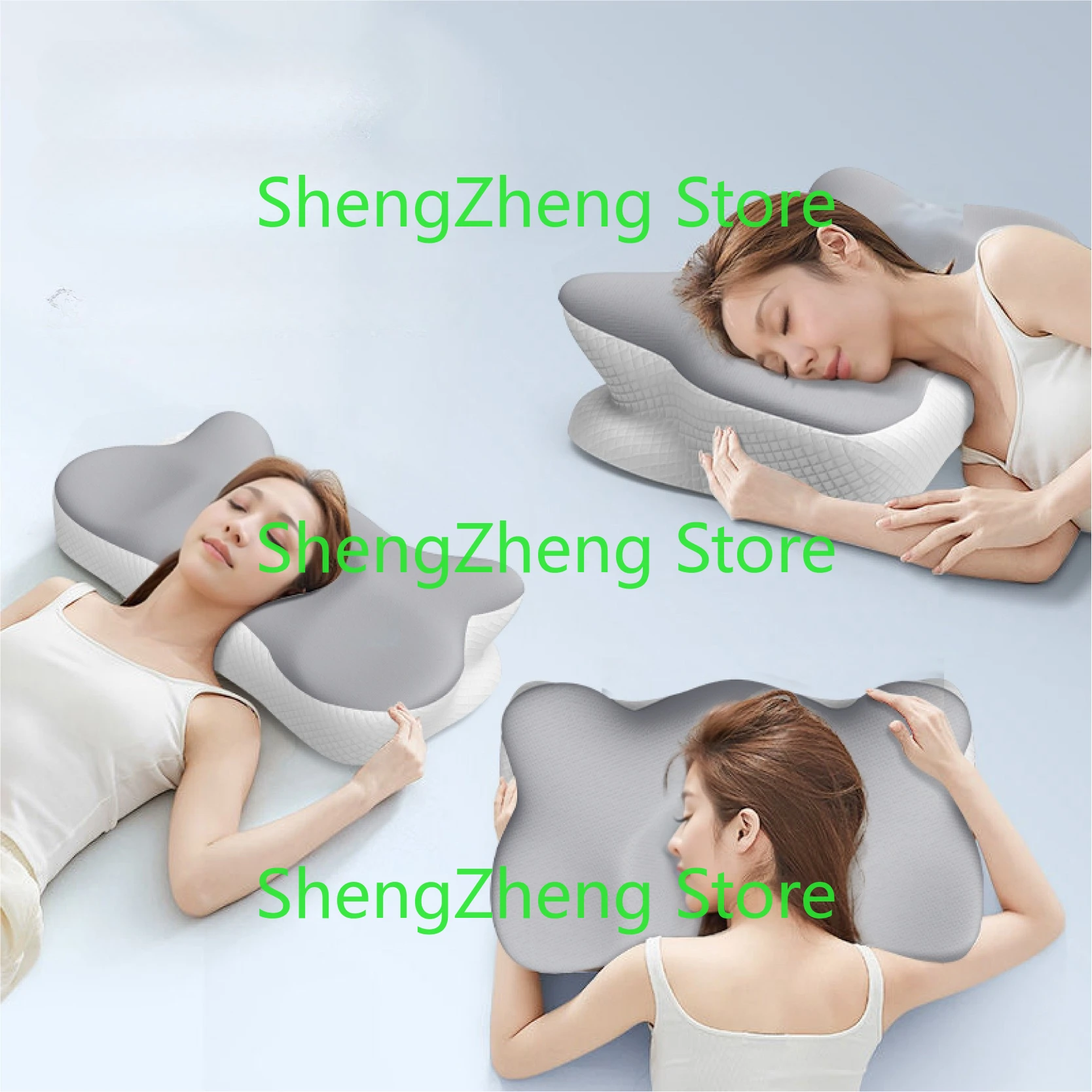 Cervical Neck Pillow for Pain Relief - Ergonomic Memory Foam Contour Pillows for Side, Back & Stomach Sleepers, Cervical Pillow