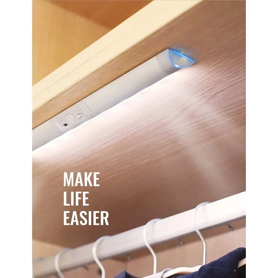 2팩 모션 센서 옷장 조명 눈 보호 디자인 자동 옷장 조명 배터리 작동 팬트리 라이트 무선 L