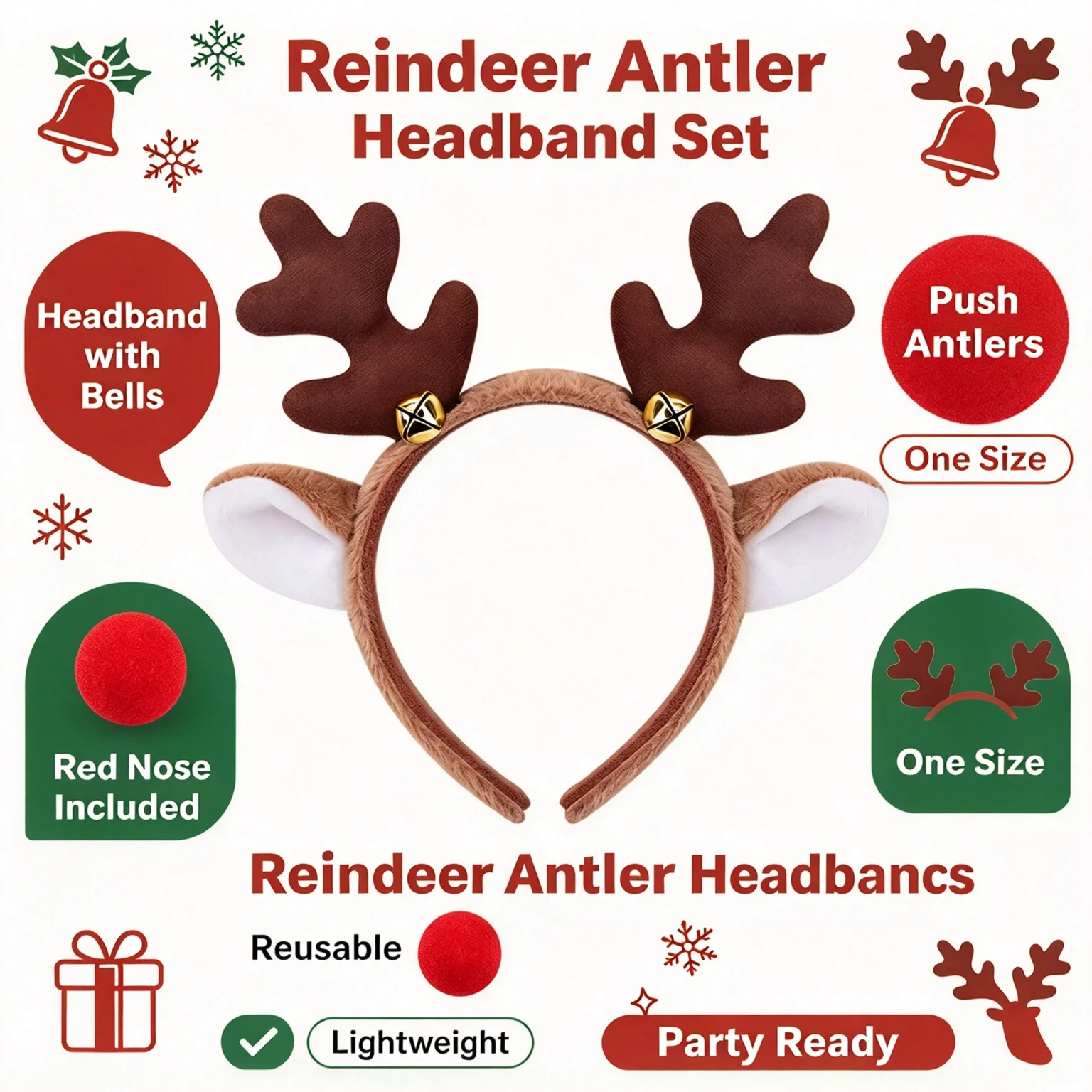 Cerchietto con corna di renna  - Reindeer Antlers Headband recensione e prezzo