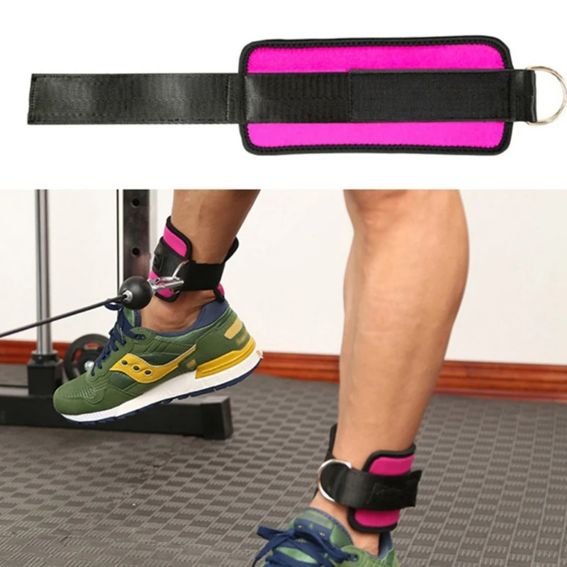 Adjustable D-ring Ankle Strap Foot Support Ankle Protector Buckle Ankle Gym Fitness Leg Ankle Cuffs Power Weight Lifting