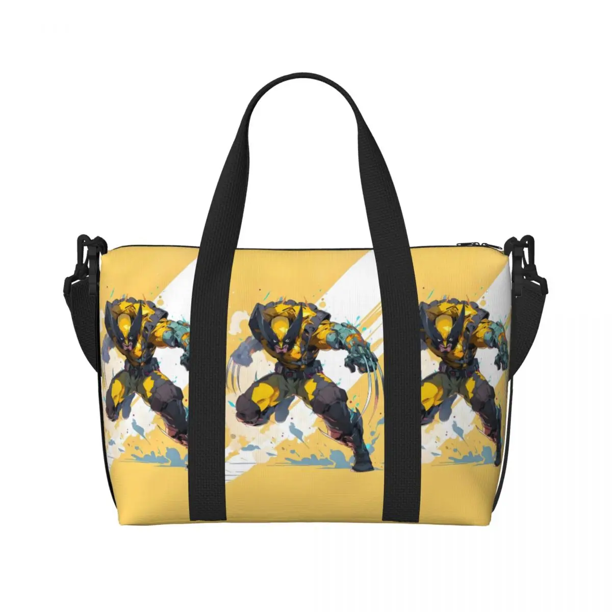 

Изготовленная на заказ пляжная большая сумка Wolverine для женщин, очень большие спортивные сумки для ручной клади с комиксами, дорожные сумки для покупок