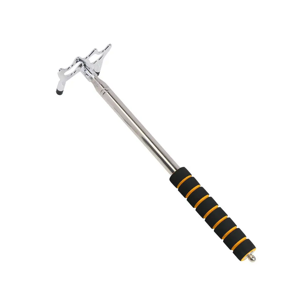 Billiard Cue Rest Stick Telescopic Stainless Steel Bridge Head Detachable Pool Pole Support Accessory Adjustable