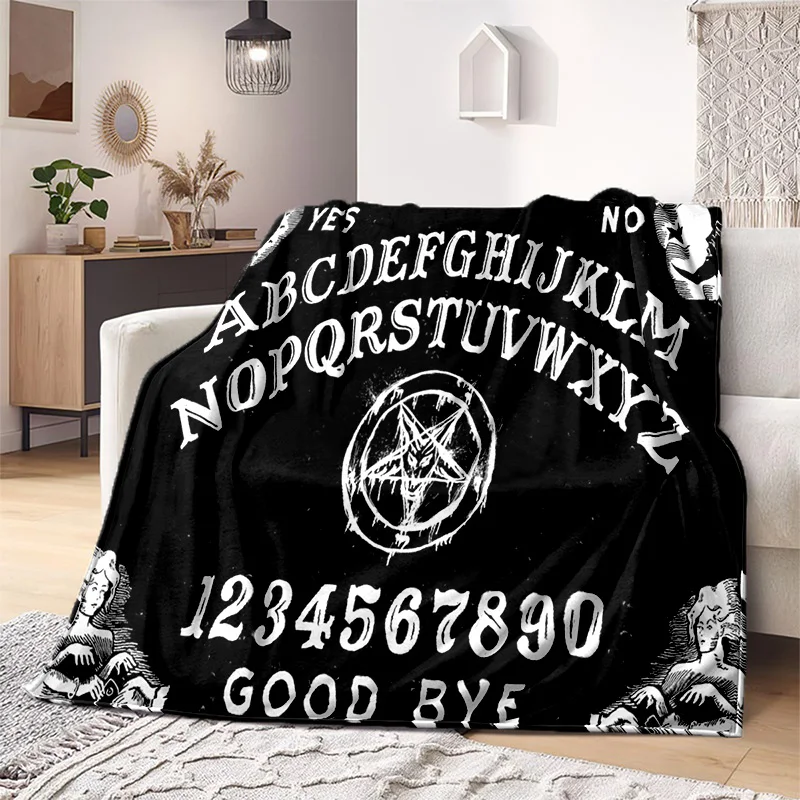 Gothic Skull  throw blanket Ouija Gift Home sheet sofa coverdivination blanket  sun moon moth Sofa bed Black blanket