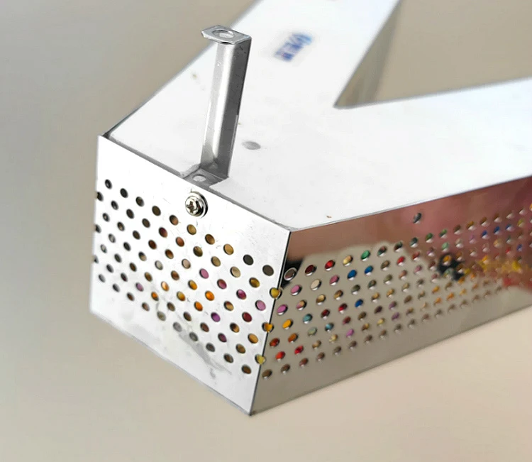201 Edelstahl U-Hintergrundbeleuchtete Halterung für LED-Kanal-Buchstaben-Schilderhalterung, Installation 100 Stück/Packung – Detail 8