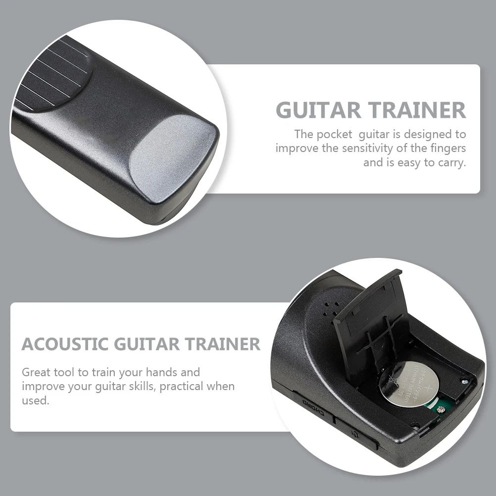 

Mini Portable Guitar Trainer 6 Fret Pocket Guitar Practice Tool for Beginner Finger Training Tool 6 Fret Chord Trainer