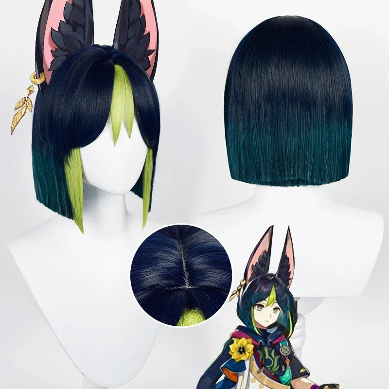 Game Genshin Impact Sumeru Cosplay Nahida Tighnari Collei Fischl Cyno Al Haitham Nilou Dehya Wig Fatui Columbina Arlecchino Wigs