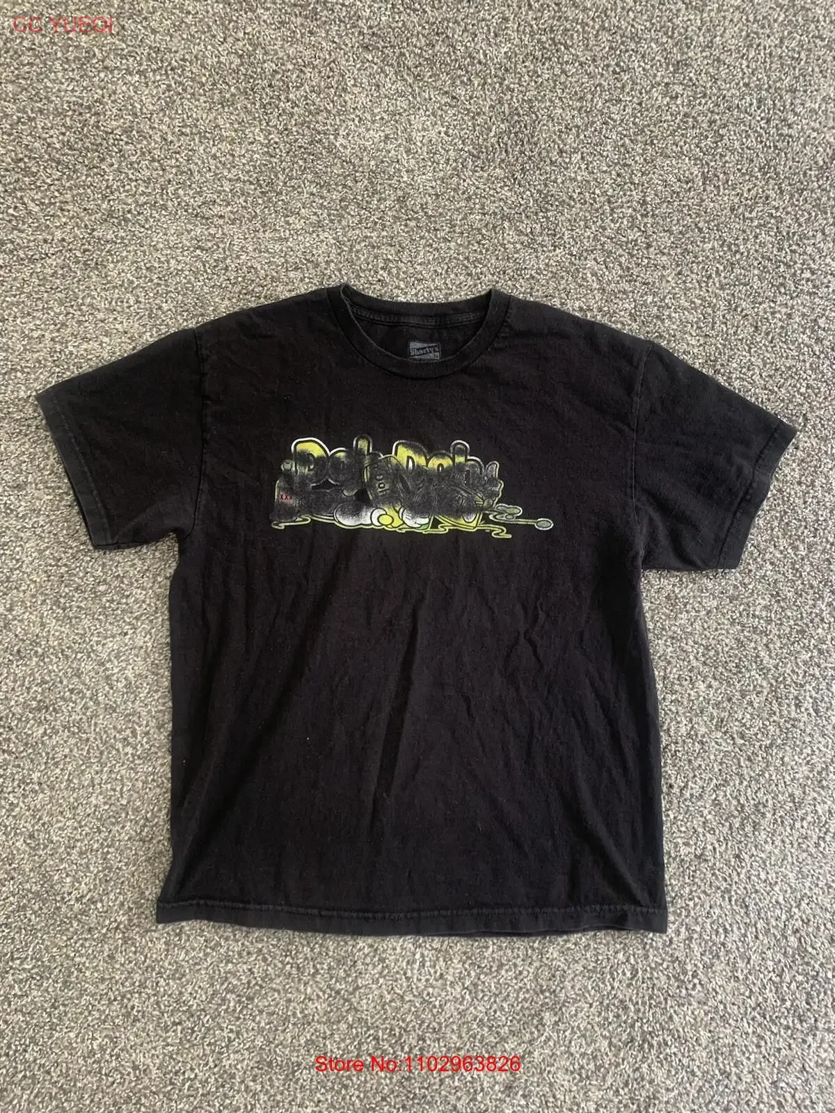 Винтажная футболка Y2K SHORTY S для скейтбордов Doh Dohs Black L Skate Spraycan 2000-х годов, винтажная стираная удобная повседневная футболка с графикой Винтажная футболка Y2K SHORTY S для скейтбордов Doh Dohs Black L Skate Spraycan 2000-х годов, винтажная стираная удобная повседневная футболка с графикой