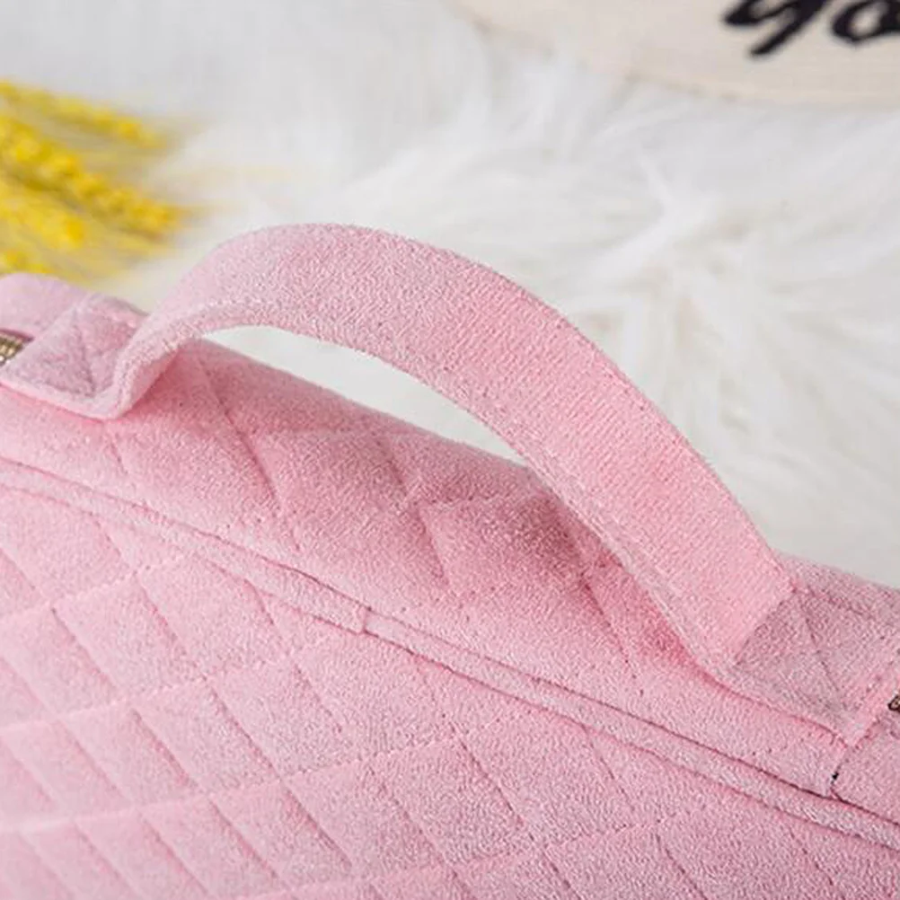 

Jewelry Storage Bag Pink Portable Multifunction Travel Organizer Case for Rings Earrings Bracelets Necklace Jewellery