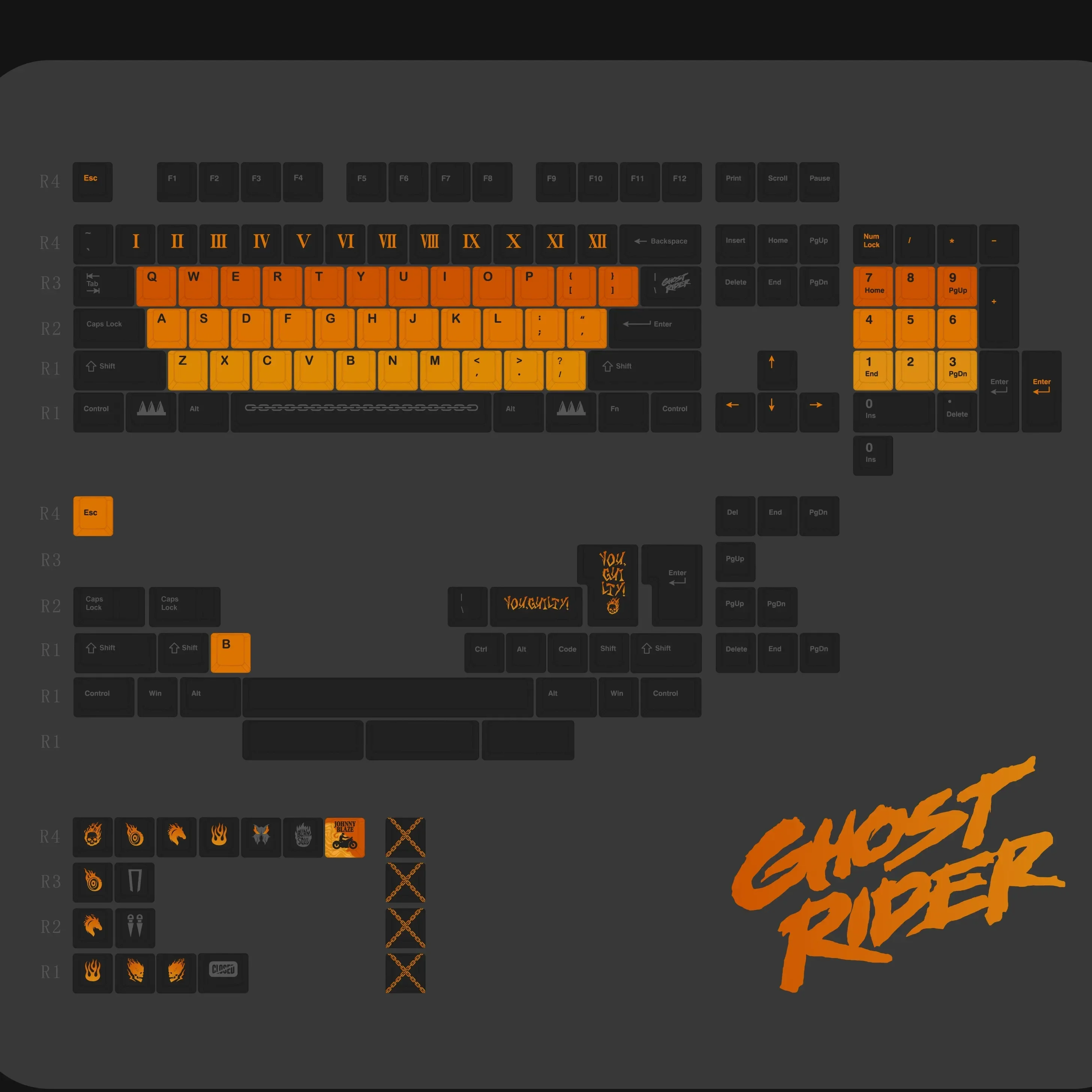 Original Science Fiction Keycaps-Theme-Original 159-key PBT five-sided sublimation mechanical keyboard keycaps