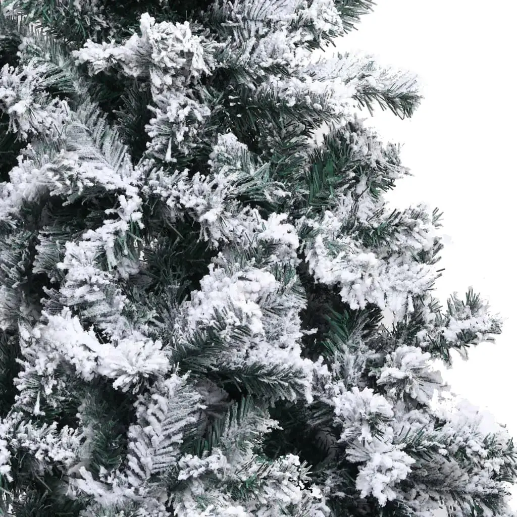 Árvore de Natal artificial efeito neve verde 59 polegadas decoração de férias em PVC