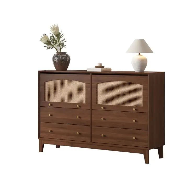 

Solid wood chest against the wall storage living room chest rattan into the side cabinet drawer storage