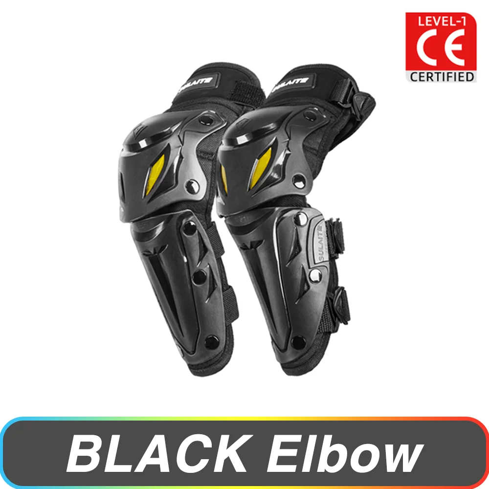 HEROBIKER Knee and Elbow Pad Set Black/One Size 3
