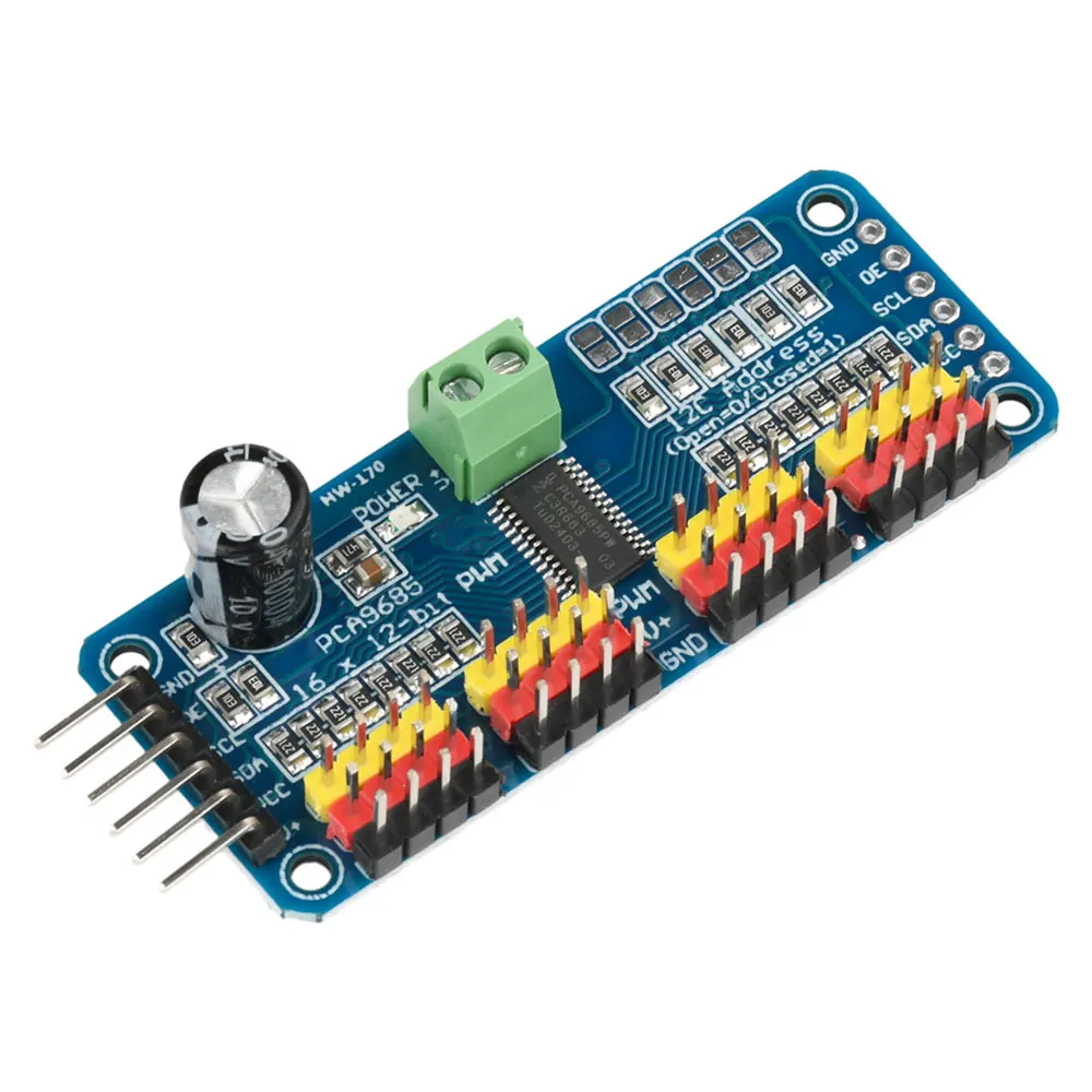 Picture 3: PCA9685 16 Channel 12-Bit PWM Servo Motor Driver IIC Module for Arduino Robot Servo drive Board Controller Robot IIC PCA9685