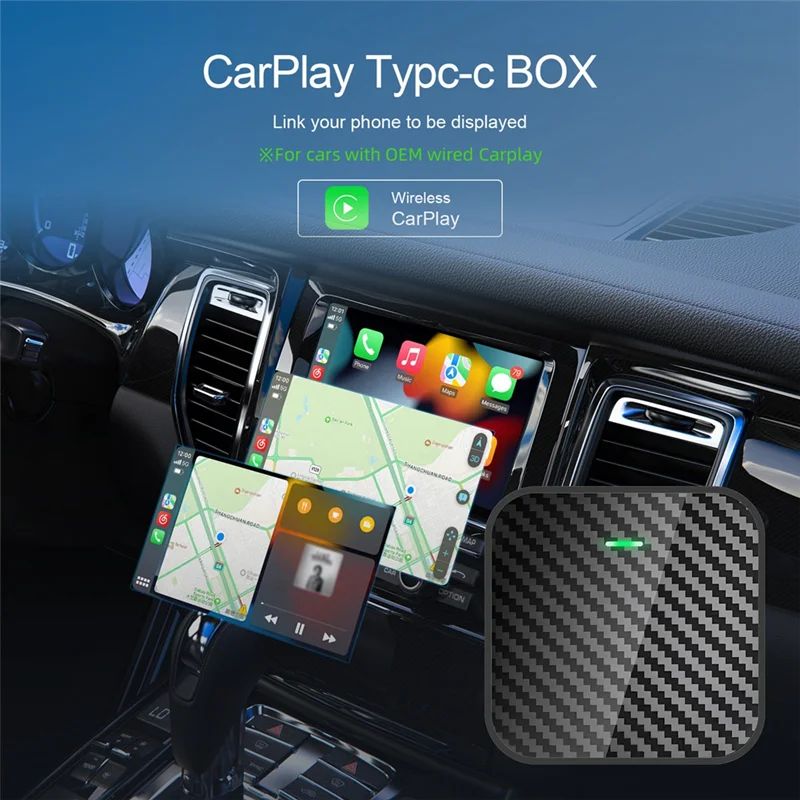 GROCE-Carplay Ai Box Mini draadloze Carplay auto-adapter Draadloze Carplay Dongle voor Kia VW Toyota Volvo