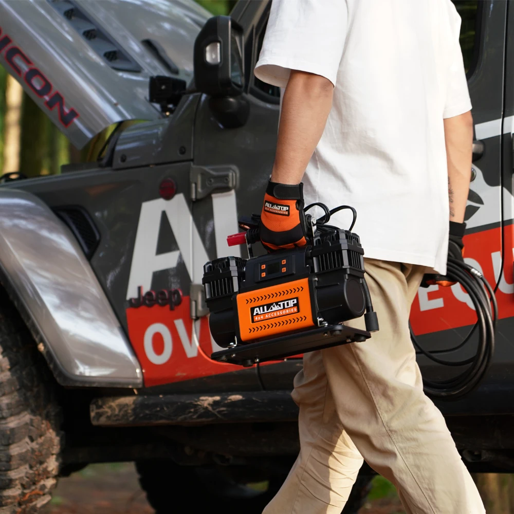 High Quality  4WD Double Cylinders Digital Display Tire Air Compressors 12v Air Compressor Tire Offroad good