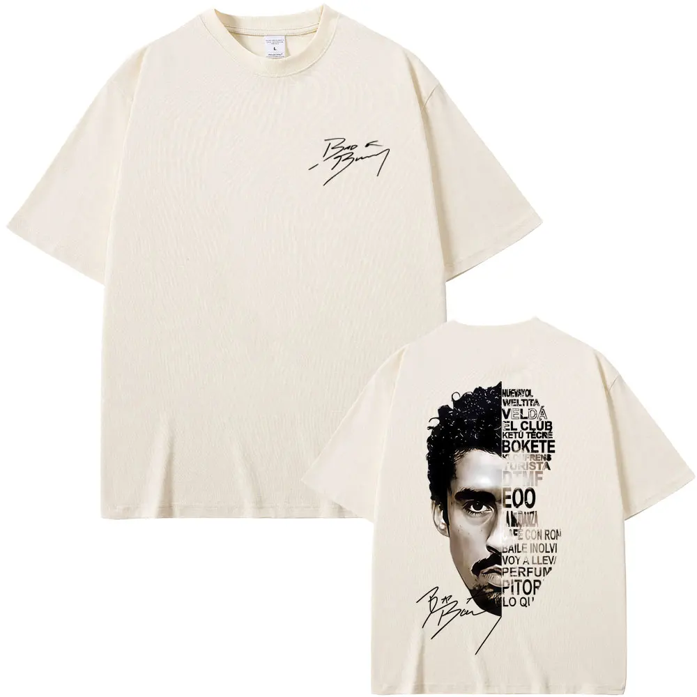 

Limited Rapper Bad Bunny Face Graphic T-shirt DeBi TiRAR MaS FOToS DTMF Print T Shirt Men Women Hip Hop Fashion Crewneck Tshirt