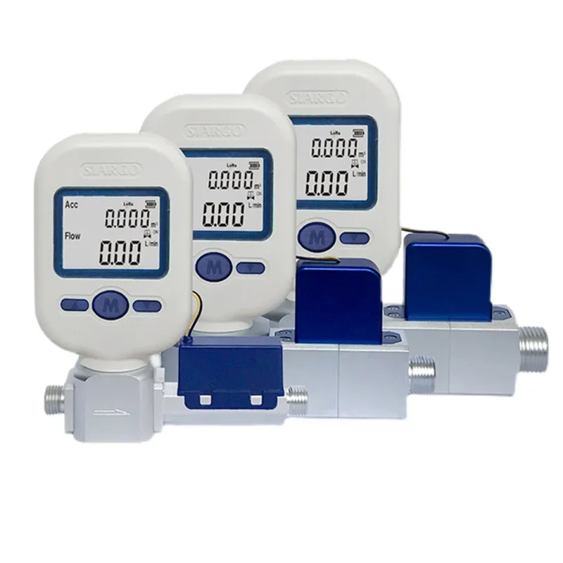 مقياس التدفق الدوامي الرقمي بالهواء الشامل 20 لترًا في الدقيقة هيكل بلاستيكي من الفولاذ المقاوم للصدأ مع اتصال الخيط قياس غاز OEM