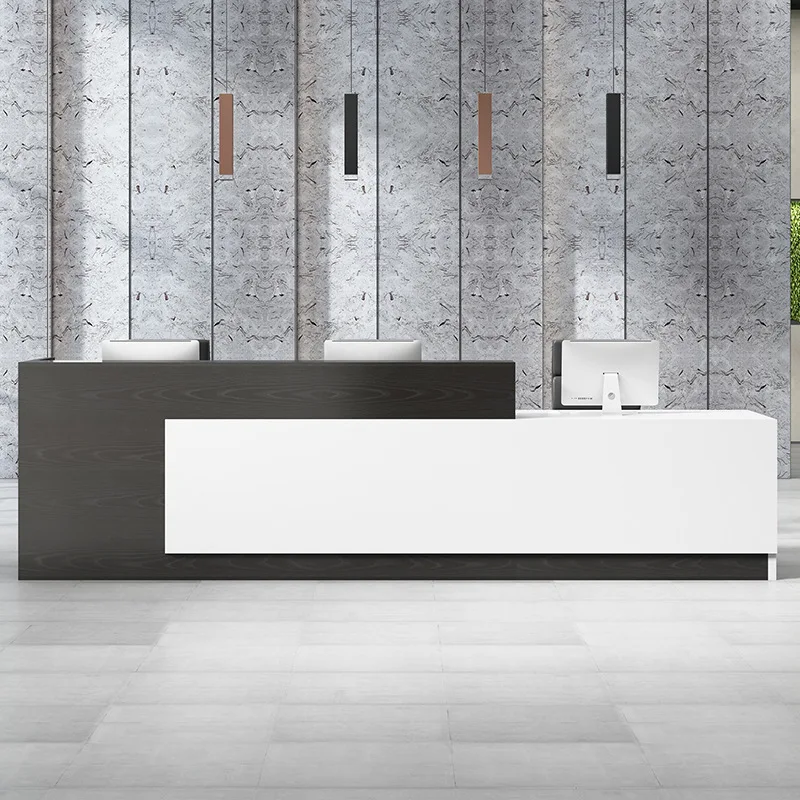 Banco di Guangzhou reception reception bianco imitazione marmo bar pagina di cassa