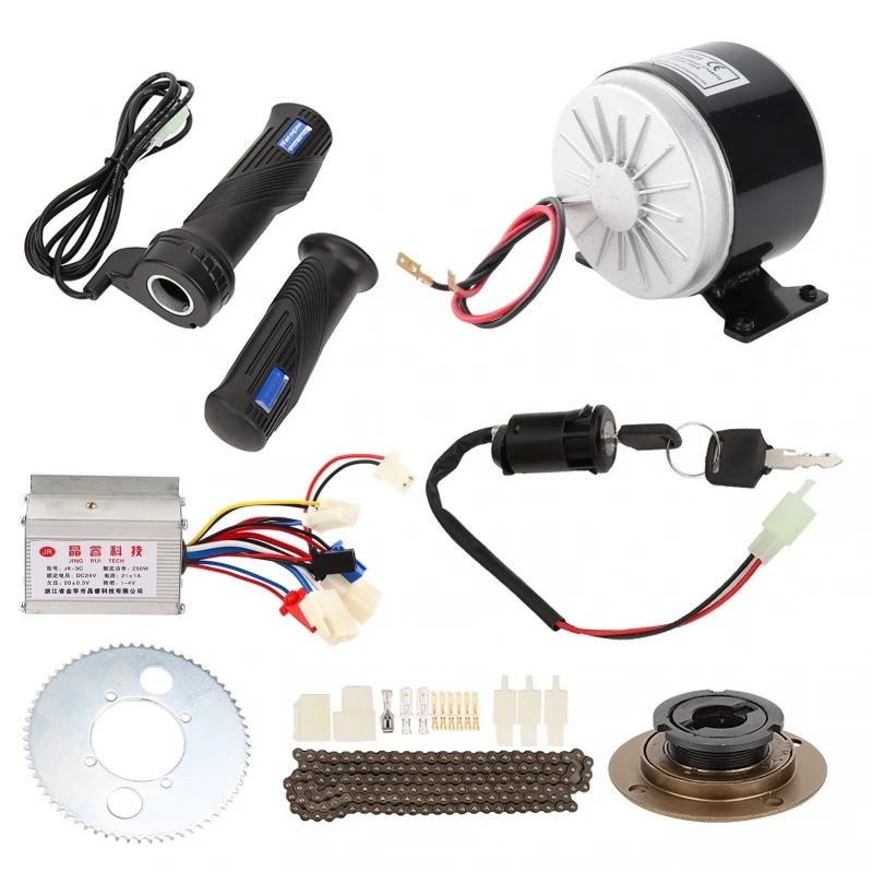 AliExpress Qiilu 250W 24V Electric Bike Brush Motor Set Cycling Conversion High Speed Kit Accessory