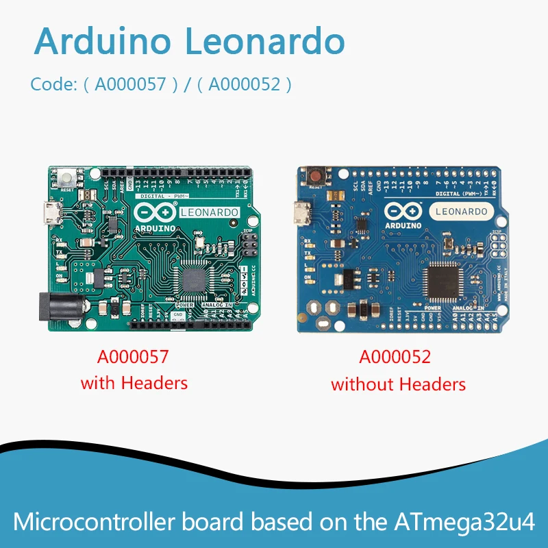 Original Arduino Leonardo A000057,Arduino Leonardo without Headers A000052