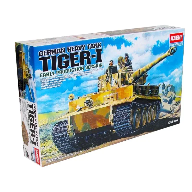 Academy Assembled Tank Model Kit 13239 GERMAN TIGER-I Early Production Version Full internal structure 1/35 Scale