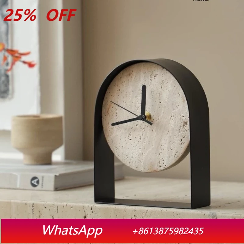 

LTT Light Luxury Modern Office Ornaments Study Clock Decoration Tabletop Crafts Ornaments