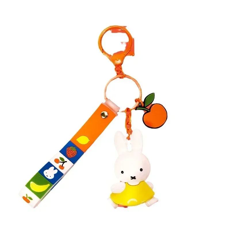 Cartoon Anime Lovely Kawaii Miffy Rabbit Doll Originality Automobile Keychain Schoolbag Pendant Lovers Small Gifts PVC