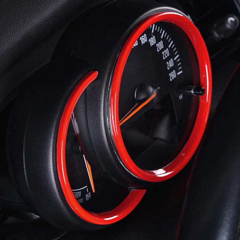 Dashboard Meter Speedometer Cover For  COOPE R F54 F 55 F 56 F 57 F 60 Gauge Ring Console Trim Car Styling Accessories Red Black