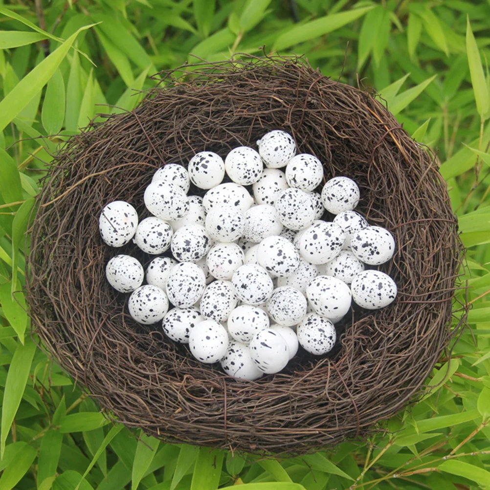 30 個シミュレーション鳥ミニ人工ウズラの卵クリエイティブイースター装飾家庭菜園結婚式パーティークラフト子供モンテッソーリ