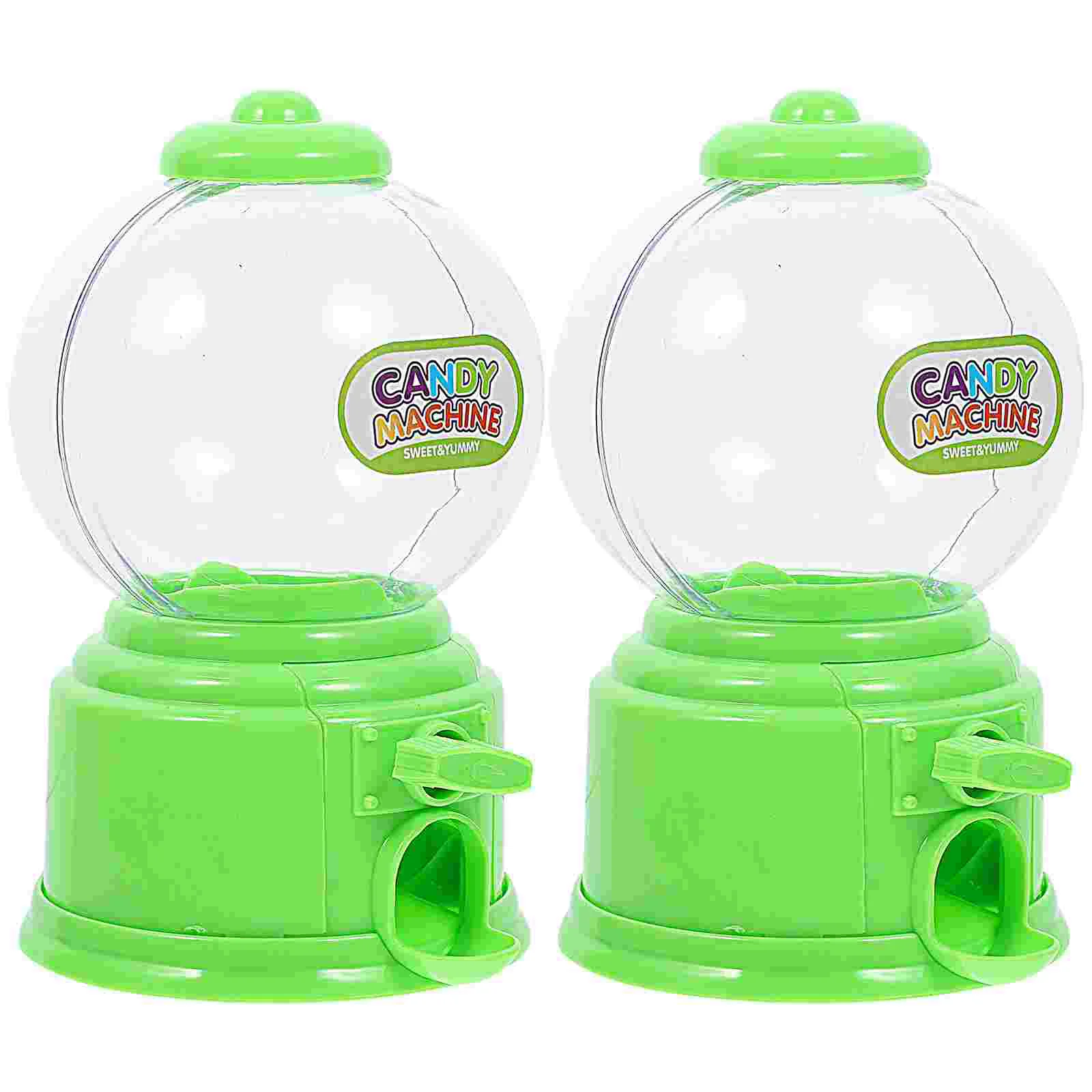 

2 Pcs Mini Twist Sugar Machine Candy Nut Dispenser Gumball Bank for Kids Machines Toys Vending