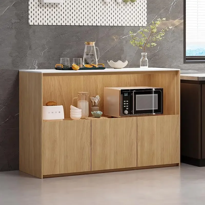 

Kitchen cutting table Household multi-functional rack Locker Floor-to-ceiling dining side cabinet Rock slab oven Microwave ovent