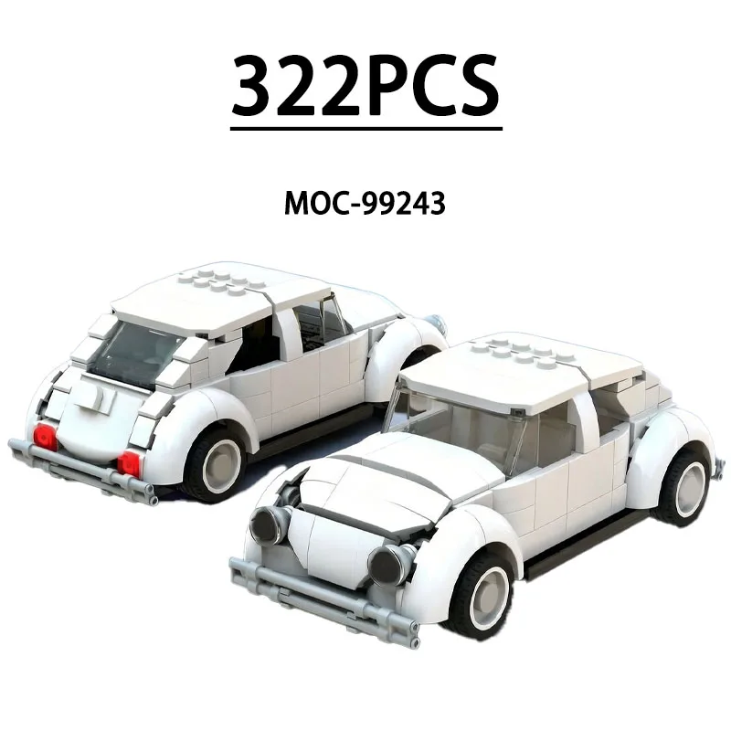 

MOC-99243 Building Block Small Sports Car Model, 322 Pieces, Children's Educational Birthday, Christmas, and New Year Toy Gift