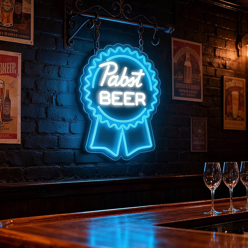 Customized beer neon wall decoration tavern clear bar atmosphere light can be customized logo slogan luminous modeling light