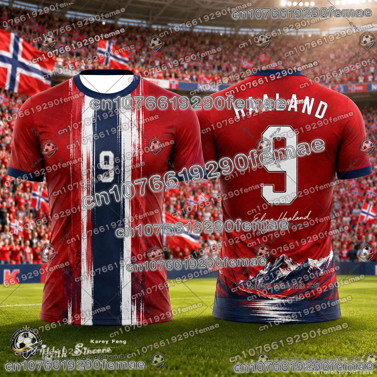 2026 Norway Premium Football Jersey Fan Souvenir Shirt Breathable Quick Dry Comfortable Outdoor Training Top Kids Adults