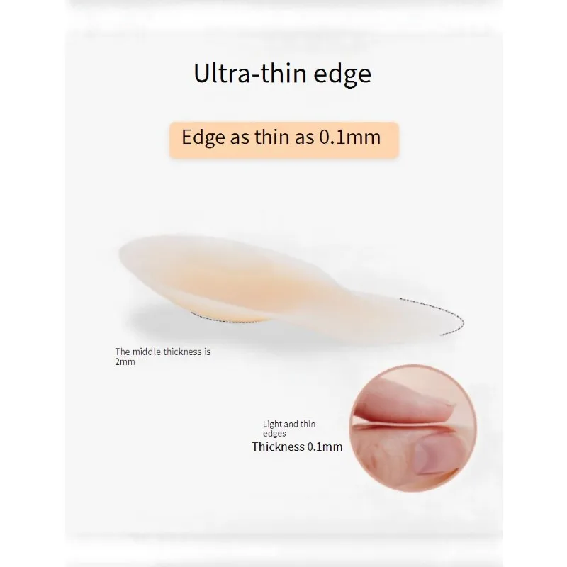 Silicone Breast Patch Ultra-thin Non-inductive Invisible Non-marking Breast Patch Anti-sagging Teardrop-shaped Breast Patch