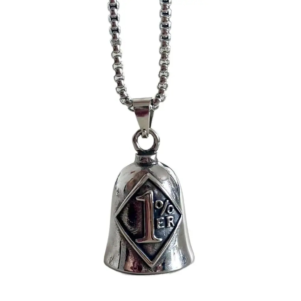 واحد في المئة دراجة نارية جارديان جرس قلادة الشرير نمط الروح الشريرة فخ جرس خفيفة الوزن صغيرة الحجم السائق حسن الحظ سحر الرجال