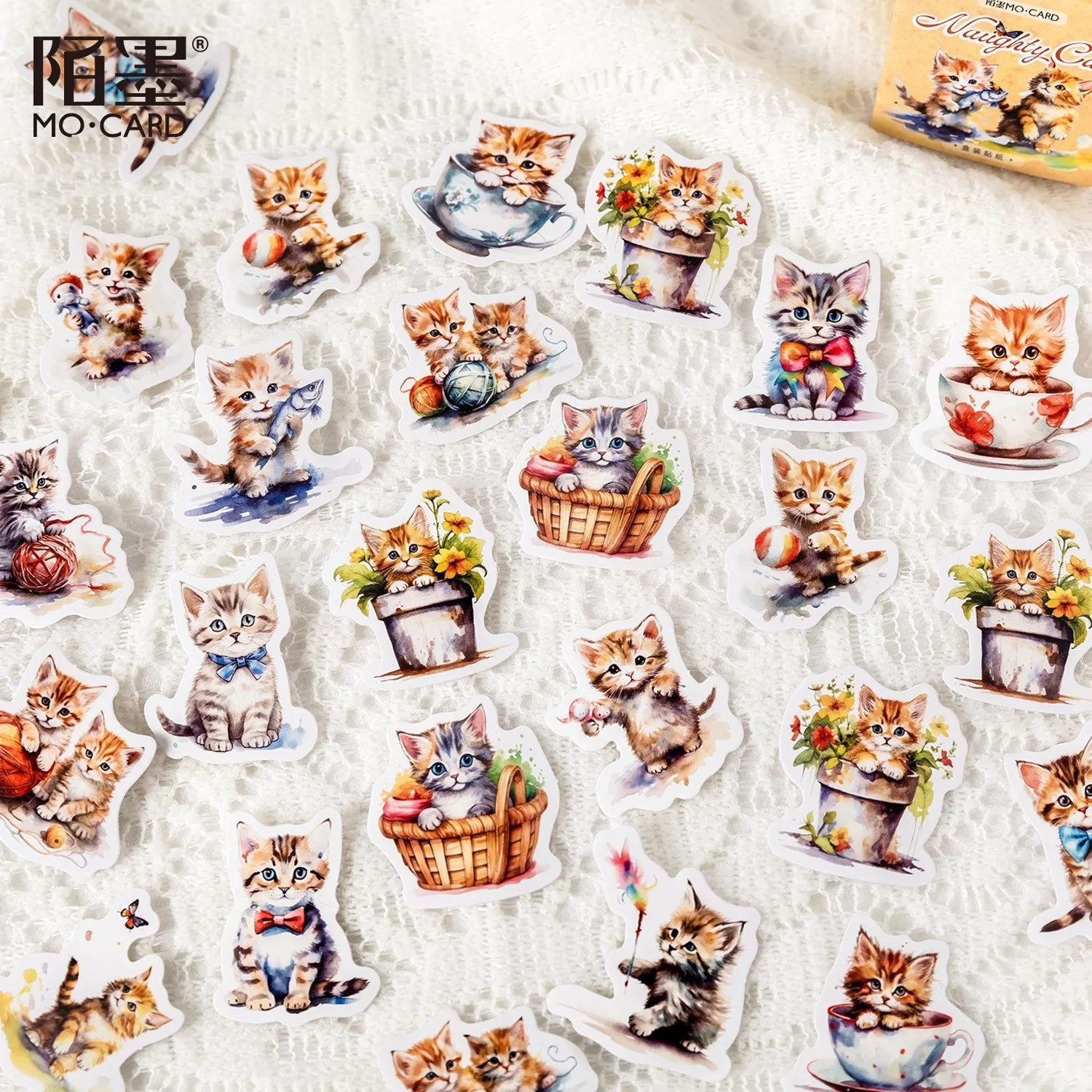 45 PCS Animal stickers Cute cat Decoration Sticker Flakes Scrapbooking Gift Girl School Supplies