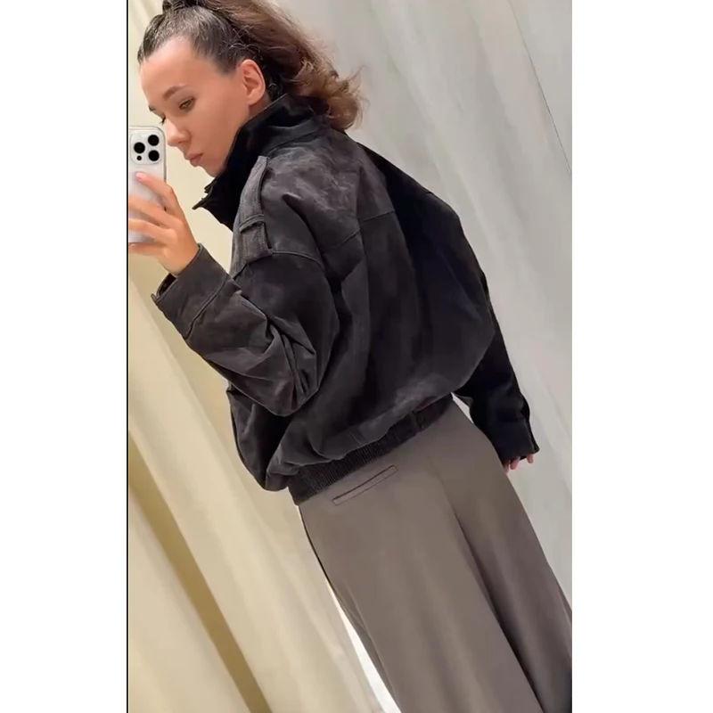 سترات الخريف النسائية 2025 معاطف جديدة موضة فضفاضة للشباب الخريف الشارع سترات دافئة معاطف نسائية أنيقة للشباب للسفر ملابس خارجية