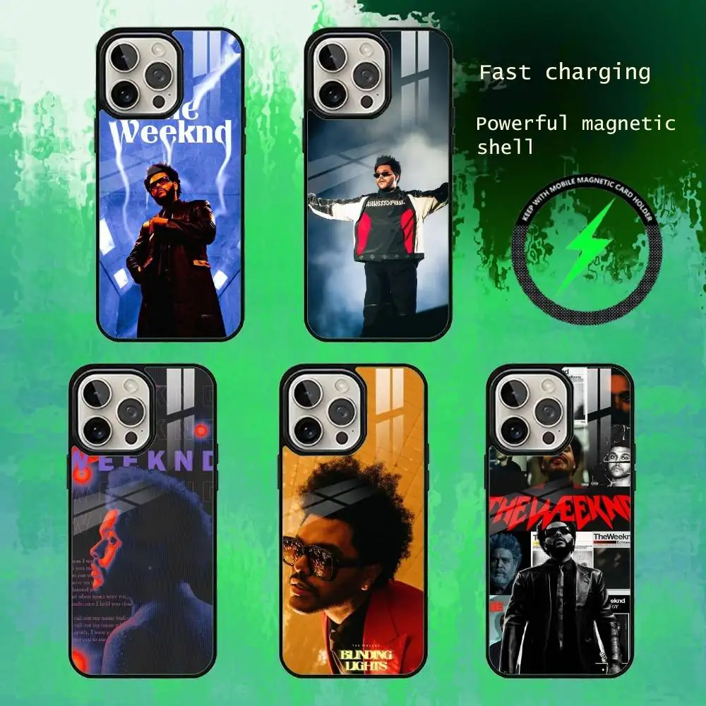 

The W-Weeknd B-Bliding L-Lights Phone Case For iPhone17,16,15,14,13 Plus,Pro Max Magnetic For Magsafe Wireless Charging