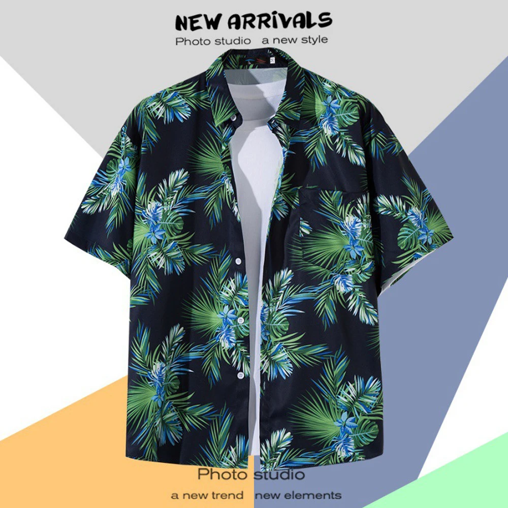 Hawaiian Shirts 3D Flower Print Shirt For Men Clothes Hawaii Vacation Beach Shirt Personalized Customized Unisex clothing