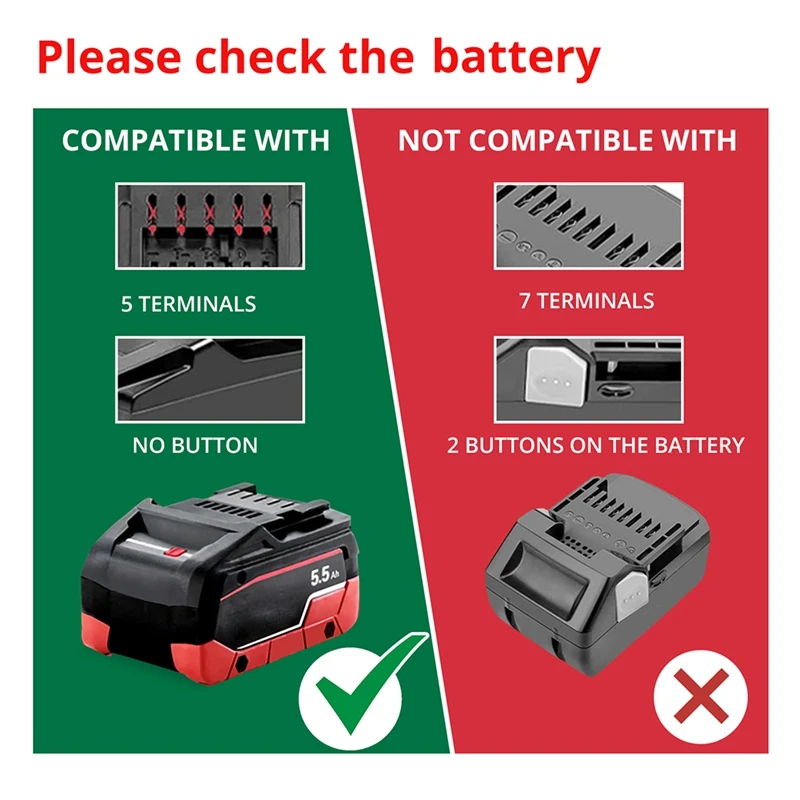 Battery Adapter For Metabo 18V Battery Conversion For  18V PBA Lithium Battery For  CH Green Tool