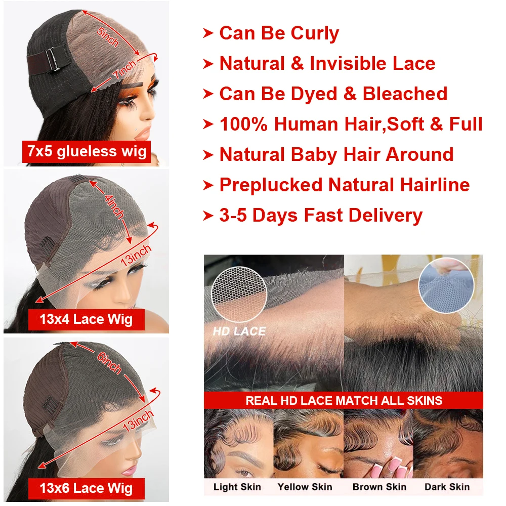 ショートボブウィッグ人毛ディープウェーブ13x6 HDレースフロントウィッグ既製カーリーウィッグ7x5グルレスウィッグレースフロント人毛ウィッグ