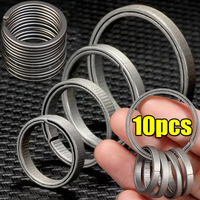 1/10pcs Titanium Alloy Key Rings Keychains Buckle Pendant Super Light Man Car Keychain Male Creativity Keyfobs Crafts Key Ring