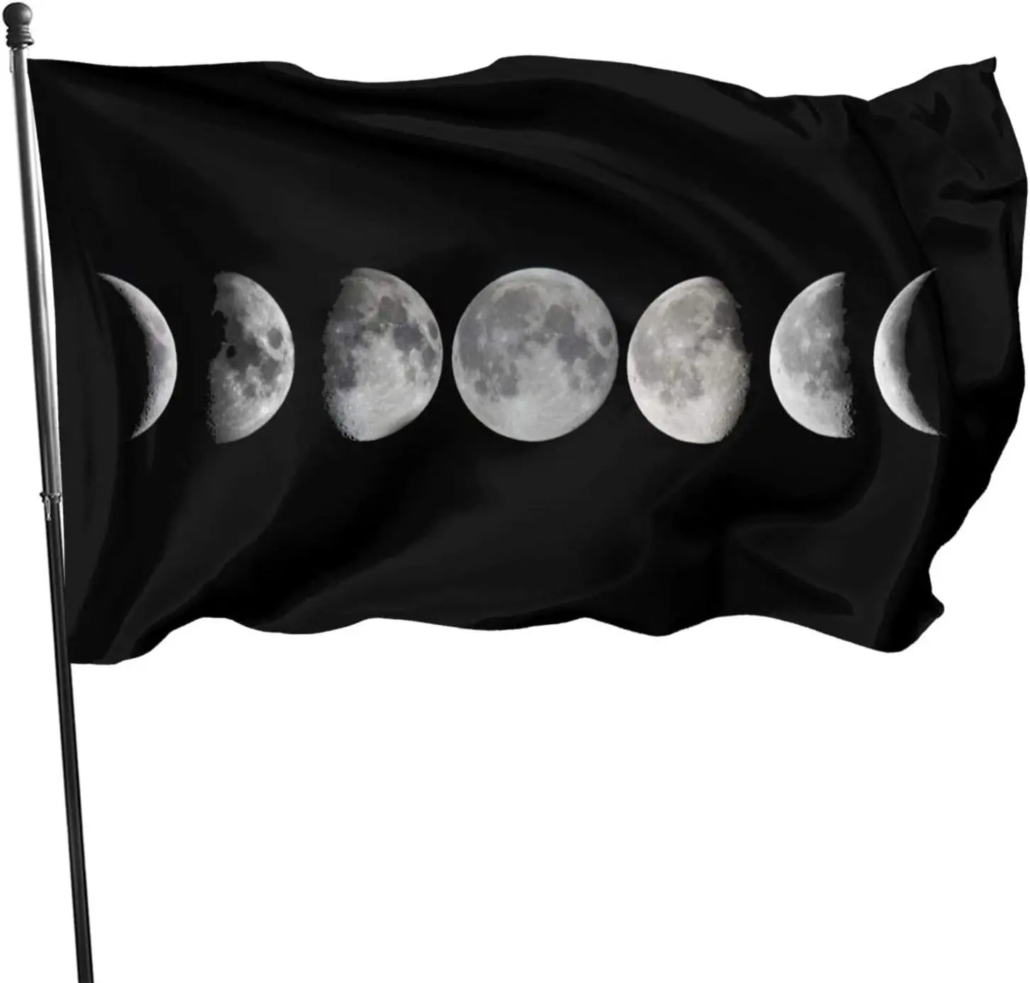 Phases Of The Moon 3x5 Foot Flags Outdoor Flag 100% Single-Layer Translucent Polyester 3x5 Ft