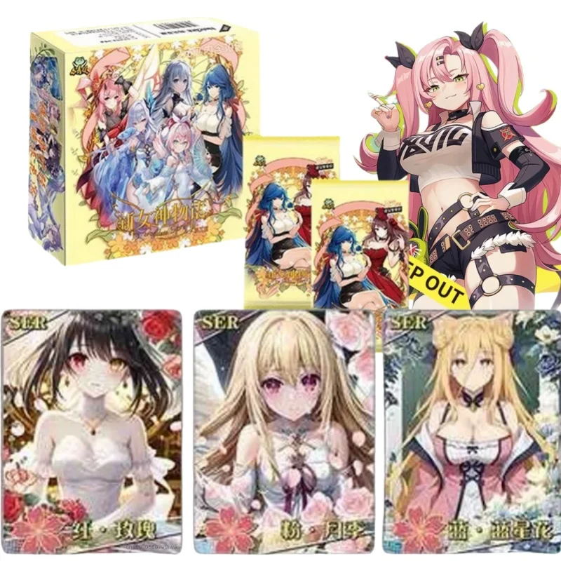 

Новая карта «История богини» Mucha Deluxe Edition, коллекционная карта «Красивая девушка», флэш-карта, аниме, периферийная игрушка, подарок на праздник