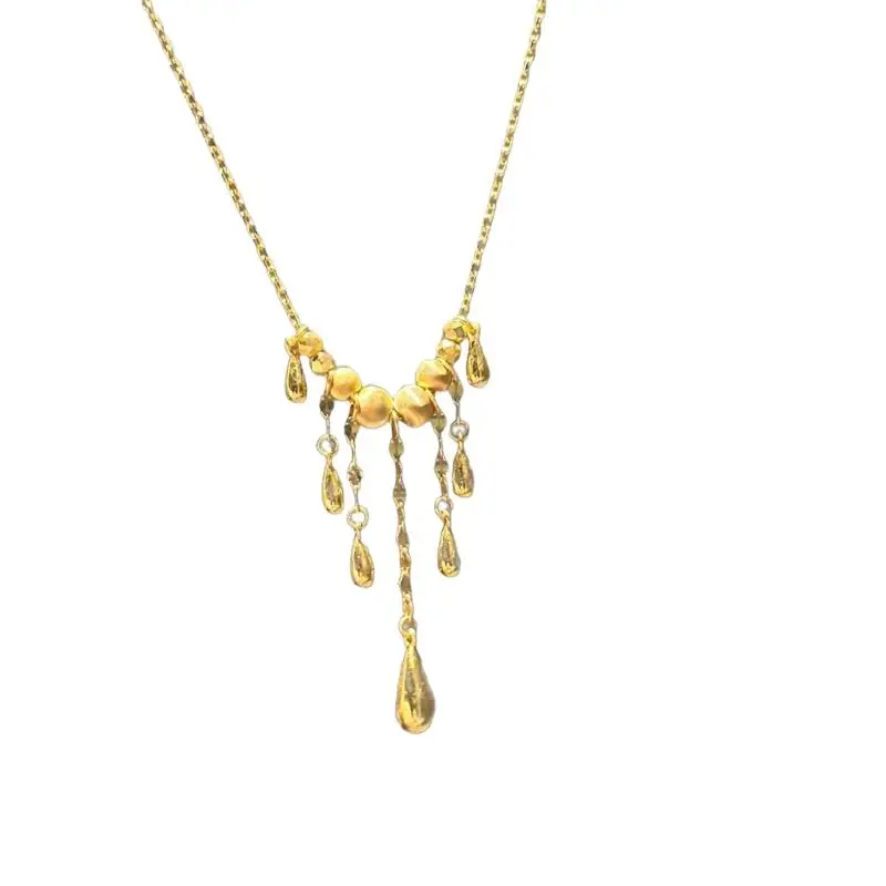 Chic Minimalist Necklace with Elegant Tassel and Waterdrop for Versatile Styling
