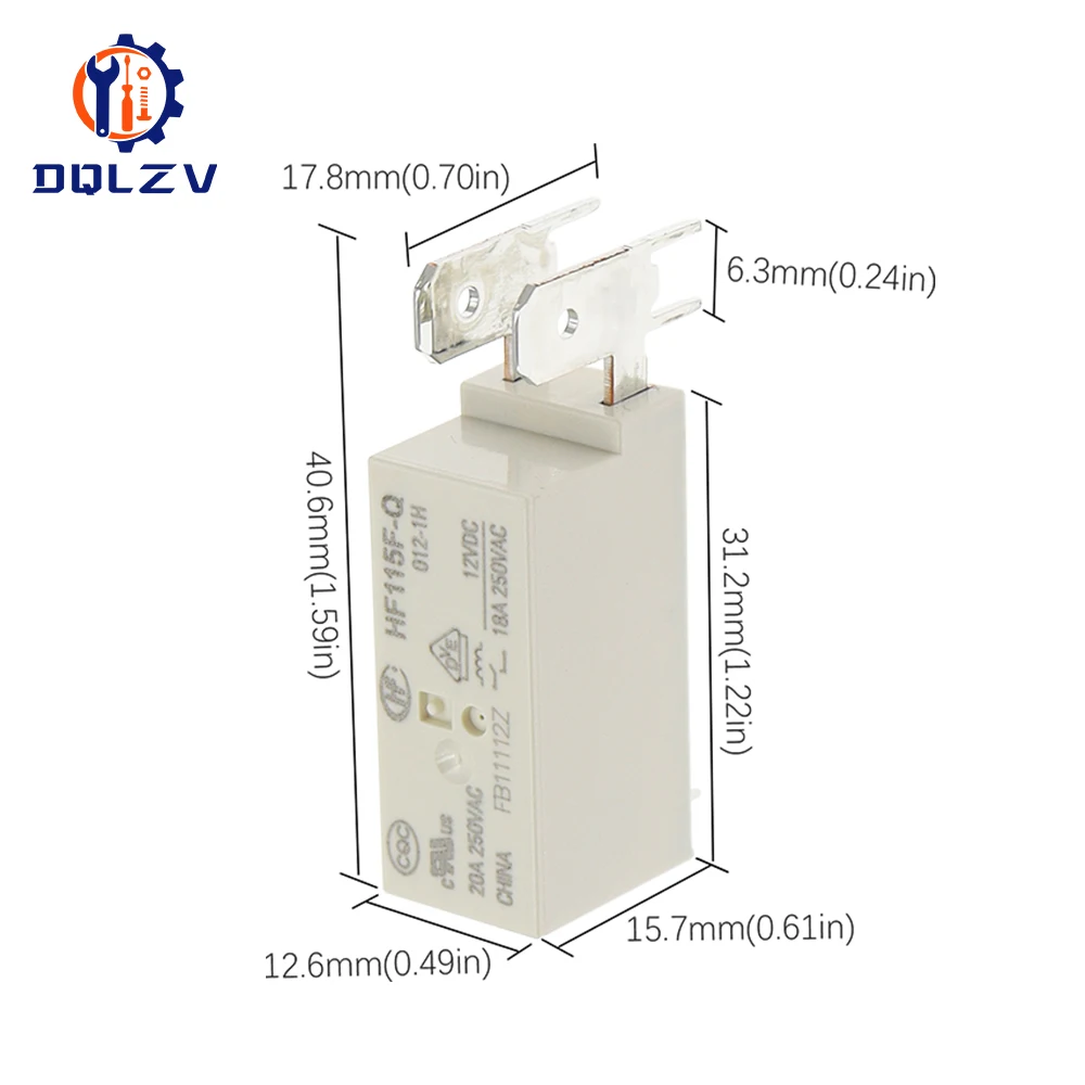 1PCS New HF115F-Q-005-1H HF115F-Q-012-1H HF115F-Q-024-1H HF115F-Q-048-1H HF115F Q 012 024 1H 5V 12V 24V 48V Power Relay