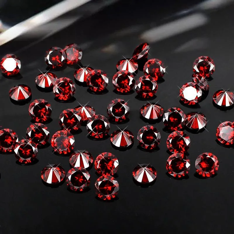 100pcs 7mm Cubic Zirconia Rhinestones Many Colors Crystal Material Brilliant Cuts Round Stones DIY Craft Jewelry Making Supplies