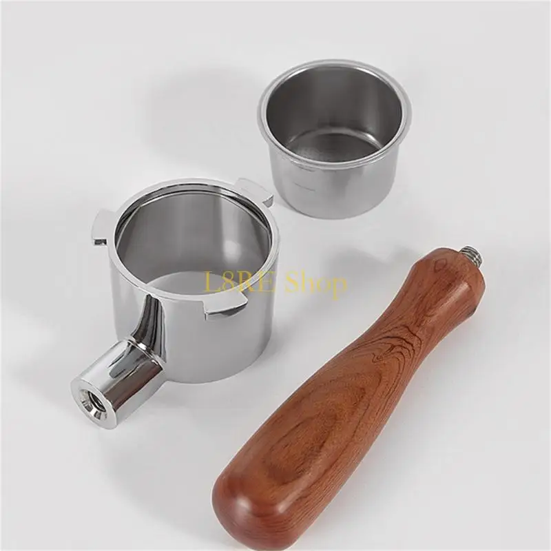 l8re 51mm portafilter قاع مع 4 أكواب مرشح سلة الإسبريسو آلة portafilter ل EC9335/9665/9155 صانع القهوة