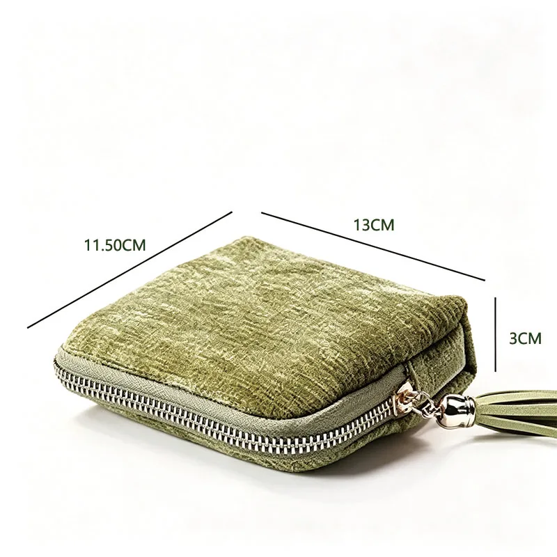 5-Layer Travel Jewelry Storage Bag with Zipper Portable Velvet Jewelry Pouch Bags for Watch Bracelet Rings Earring Crystal